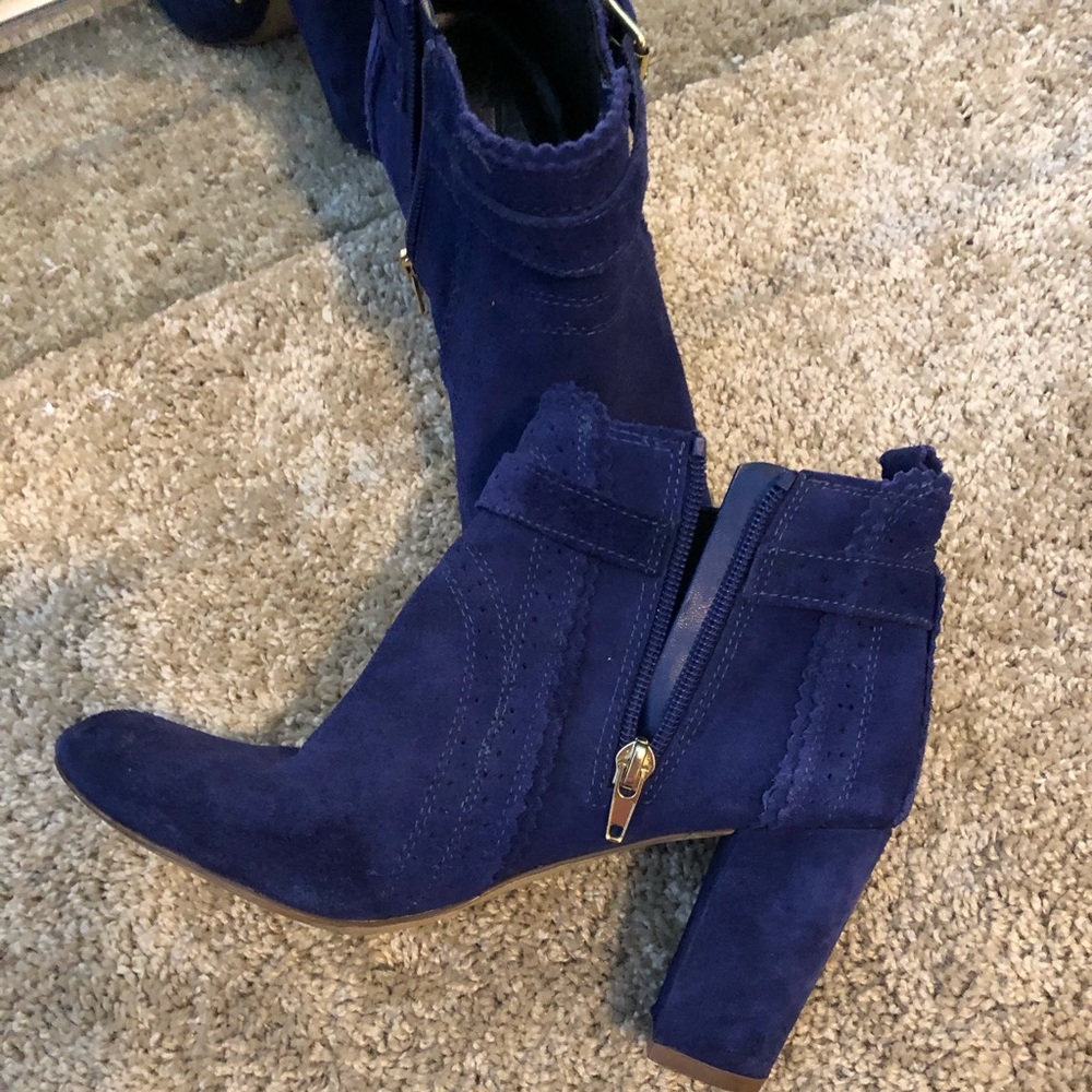 Dolce Vita blue suede booties